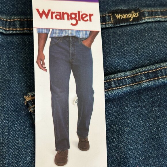 Wrangler Men's Jeans Size 40 X 32 Dark Blue Free To Stretch Relax Fit Casual NEW - Picture 14 of 16